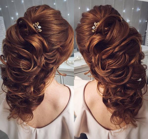 Tonya Pushkareva Long Wedding Hairstyle for Bridal 79 via tonyastylist