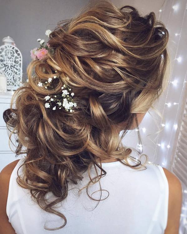 Tonya Pushkareva Long Wedding Hairstyle for Bridal 91 via tonyastylist