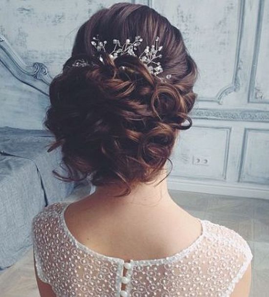 Tonya Pushkareva Long Wedding Hairstyle for Bridal via tonyastylist 15