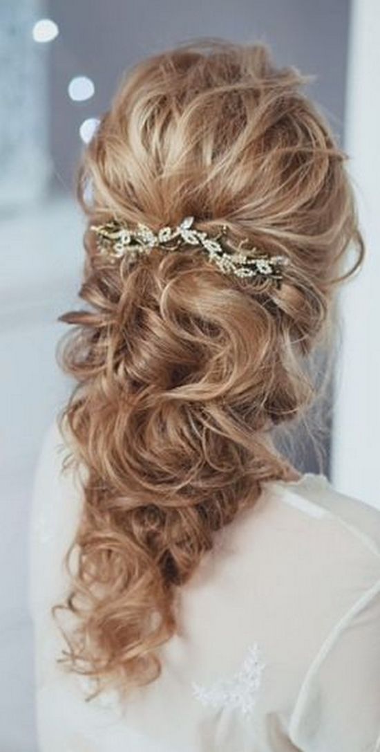 Tonya Pushkareva Long Wedding Hairstyle for Bridal via tonyastylist 23