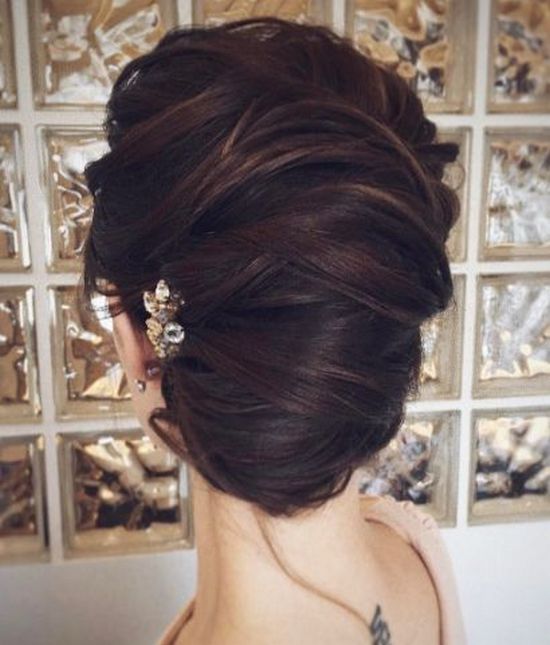 Tonya Pushkareva Long Wedding Hairstyle for Bridal via tonyastylist 3