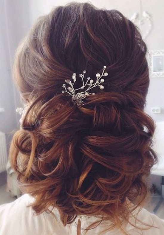 Tonya Pushkareva Long Wedding Hairstyle for Bridal via tonyastylist 7