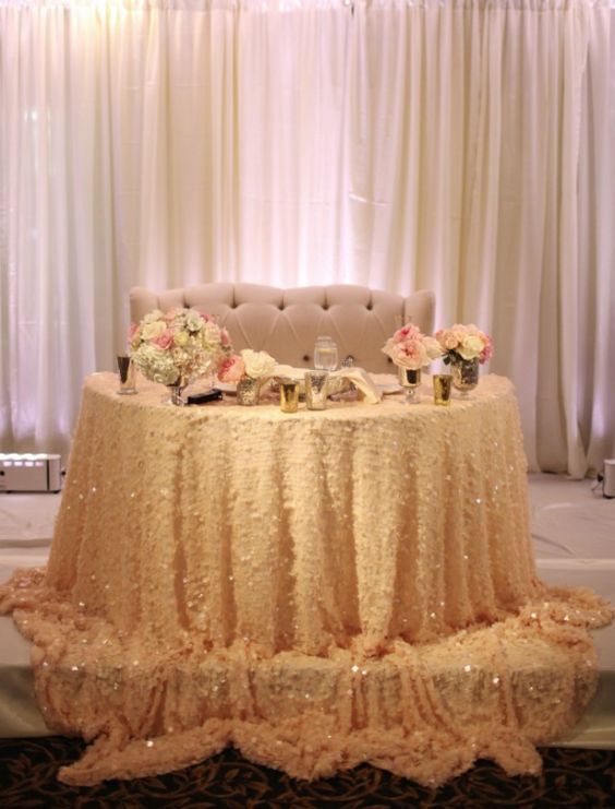 blush wedding reception decor via Adrienne Gunde Photography