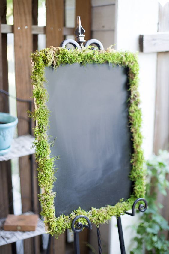 Chalkboard with Moss Frame by MossyGifts