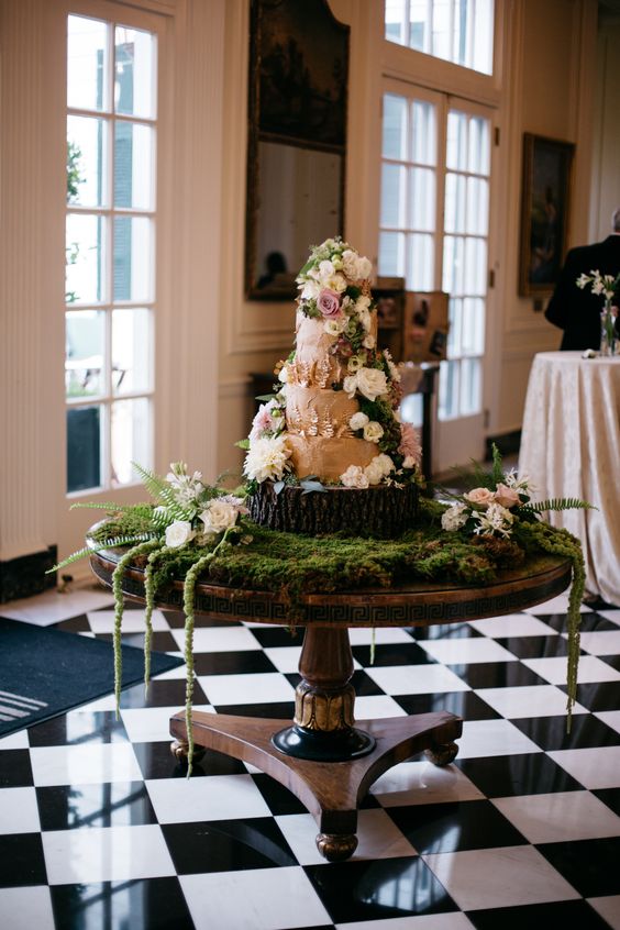 Whimsical Enchanted Forest Wedding Cake
