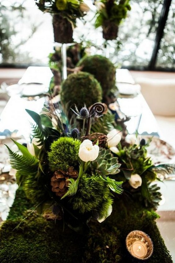 65 Greenery Woodland Moss Wedding Ideas Page 7 Hi Miss Puff