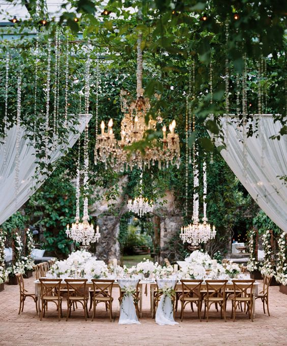 greenery wedding reception decor