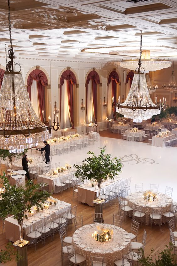 indoor wedding table layout