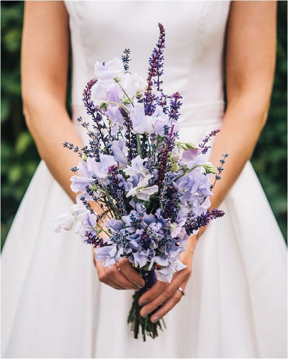 Lovely lavender wedding bouquet
