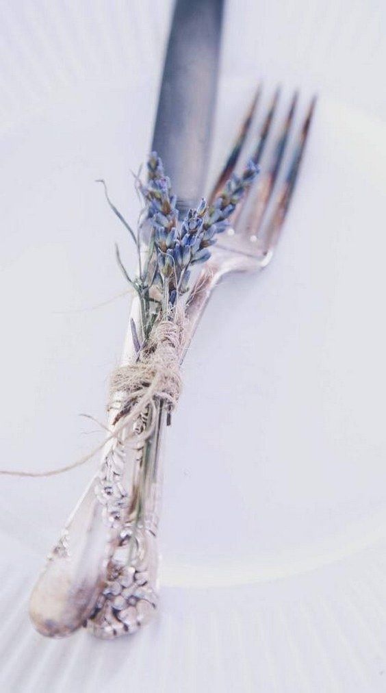 Silverware with Lavender