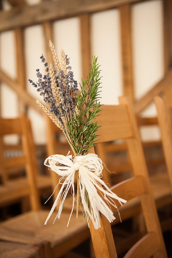 rustic fall lavender wedding bouquet