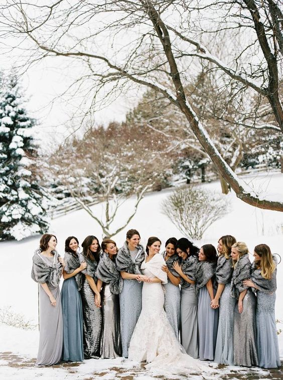 Winter bridesmaid dresses 1
