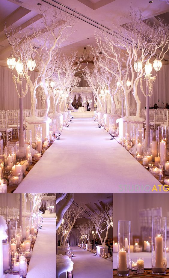 Winter wedding ceremony decor 9
