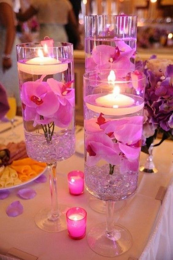 Glass Cylinders Wedding Centerpieces 1