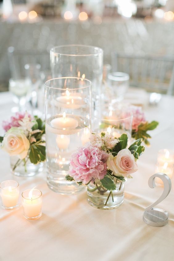 Glass Cylinders Wedding Centerpieces 10