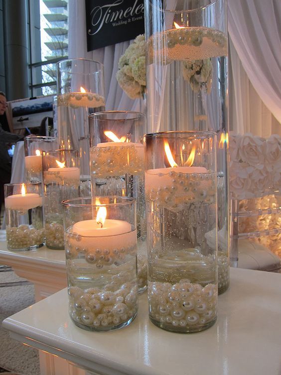 Glass Cylinders Wedding Centerpieces 11