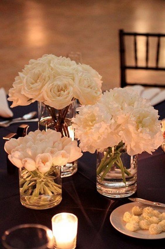 Glass Cylinders Wedding Centerpieces 16