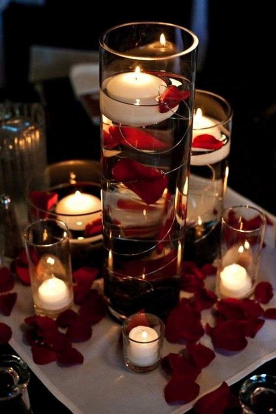 Glass Cylinders Wedding Centerpieces 27