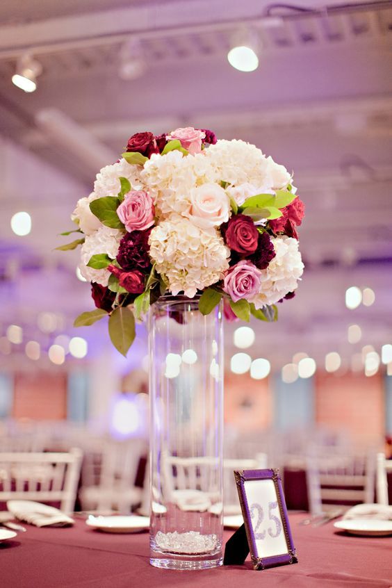 Glass Cylinders Wedding Centerpieces 30