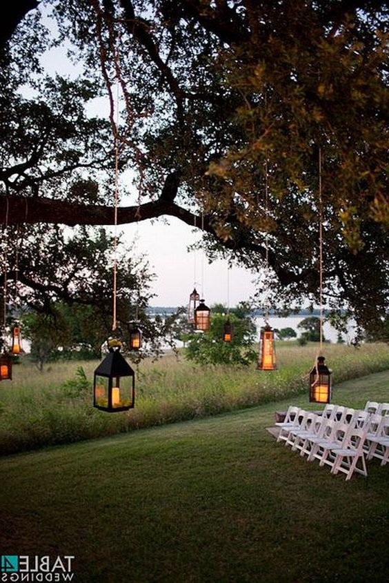 Hanging lantern wedding decor 4