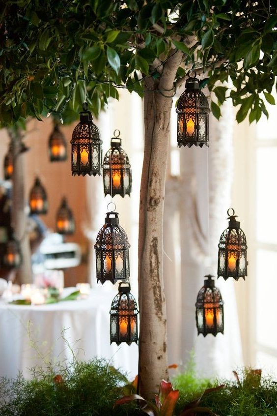 Hanging lantern wedding decor 5