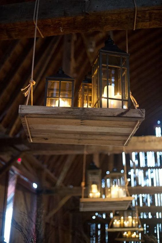 Hanging lantern wedding decor