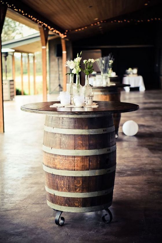 Wedding reception cocktail table decor ideas 8