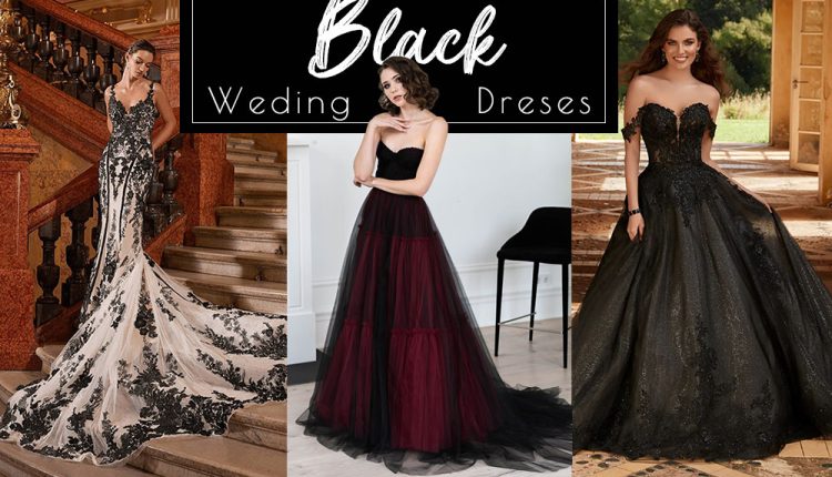 black wedding dresses and gowns