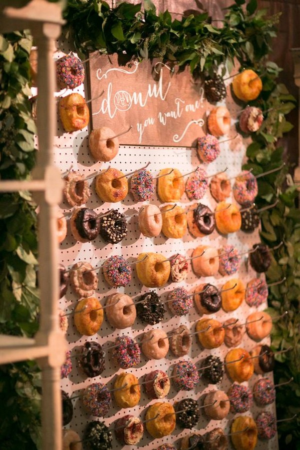 donuts wall ideas for wedding reception