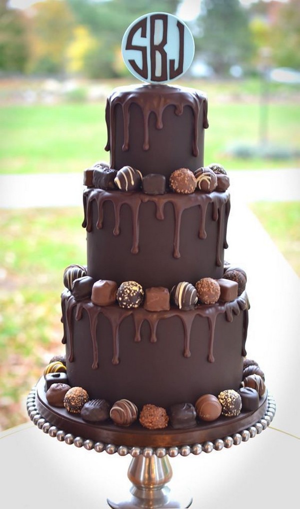 Drip Chocolate Wedding Cake