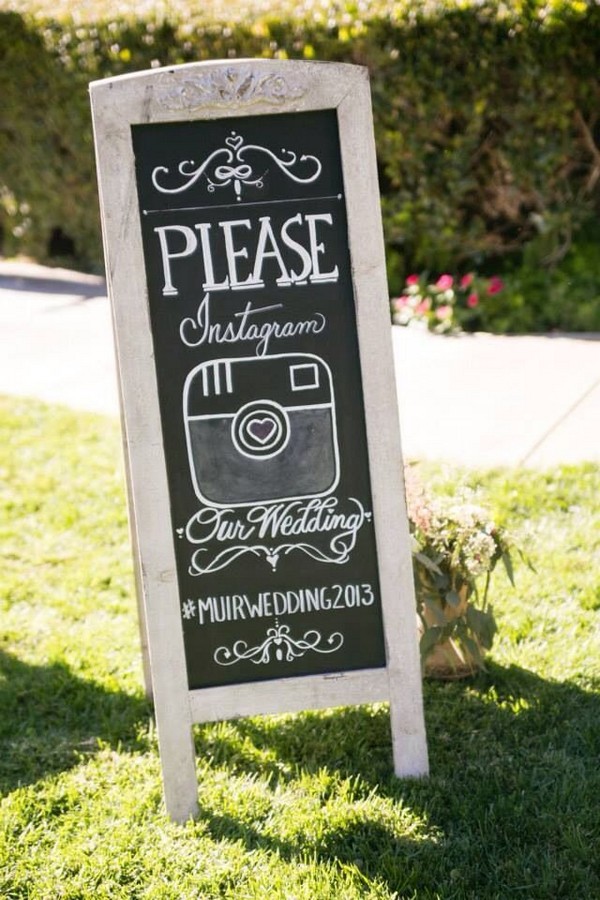 instagram wedding chalkboard
