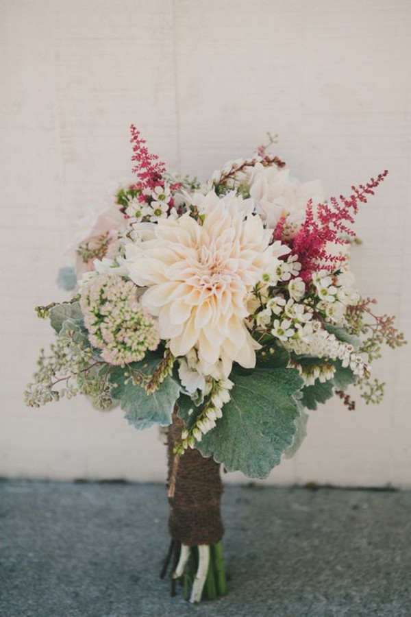 trending wedding bouquet with dahlia