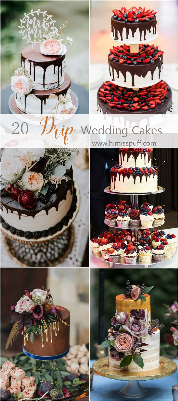 wedding cake trends and ideas – rustic drip wedding cake ideas