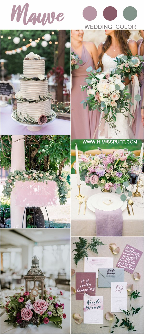 dusty purple mauve wedding color ideas and trends 2019