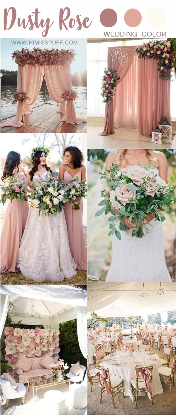 dusty rose wedding color ideas – dusty pink wedding color ideas