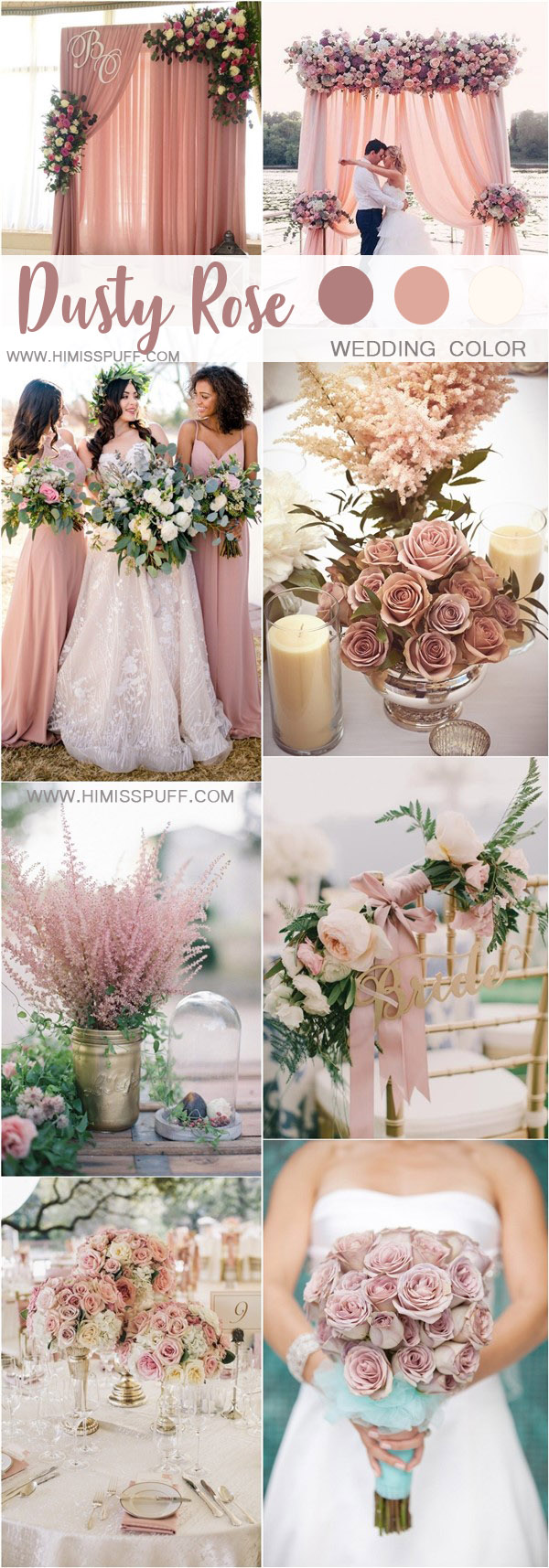 dusty rose wedding color ideas