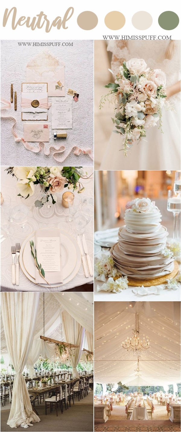 elegant chic cream wedding color ideas for spring weddings