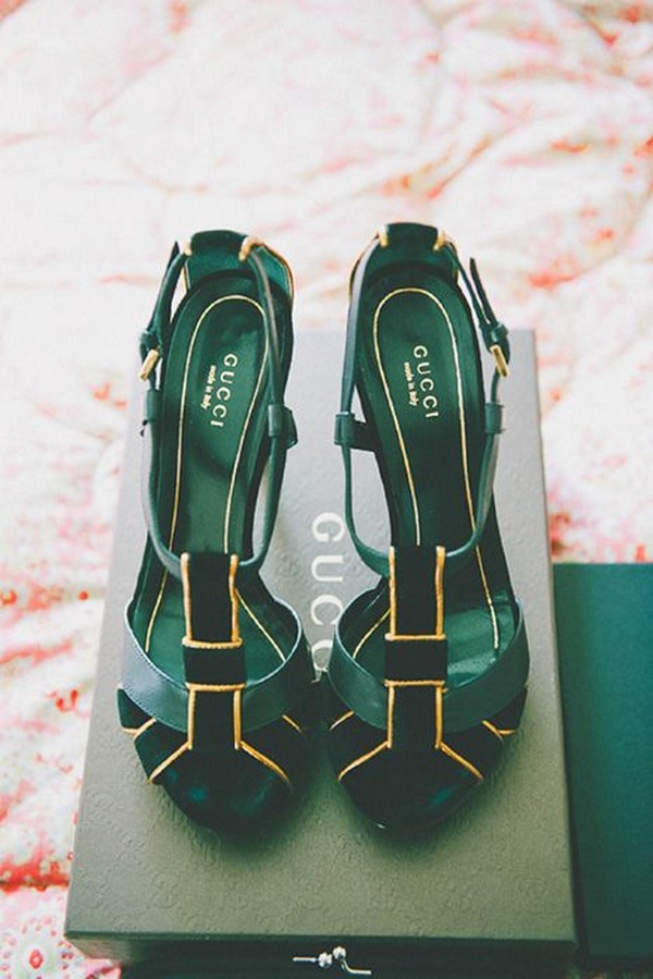 emerald bridal shoes