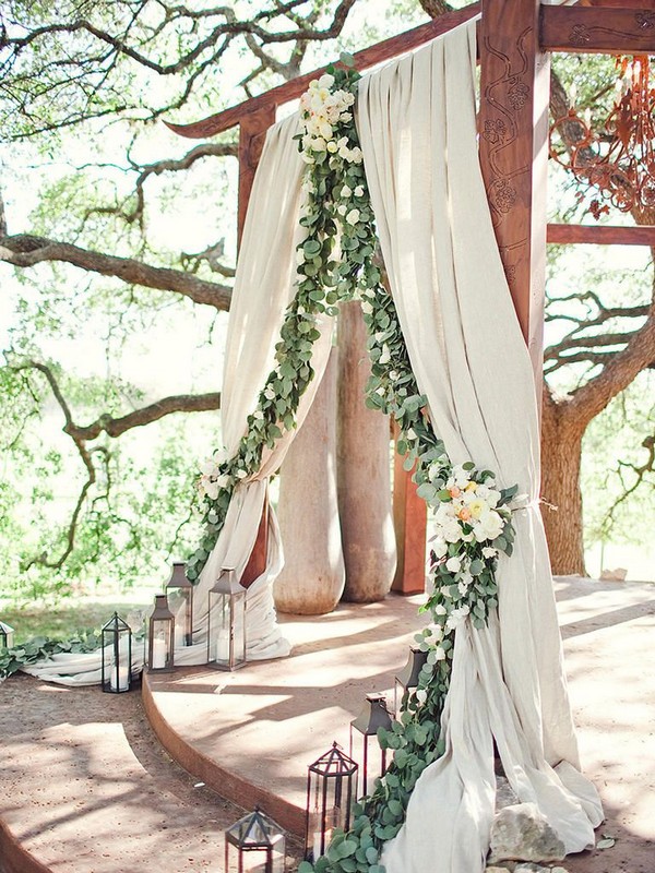 greenery eucalyptus wedding canopy backdrop