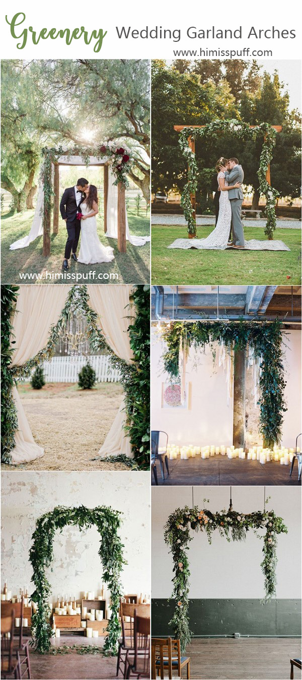 greenery wedding arch ideas – greenery garland wedding arch ideas