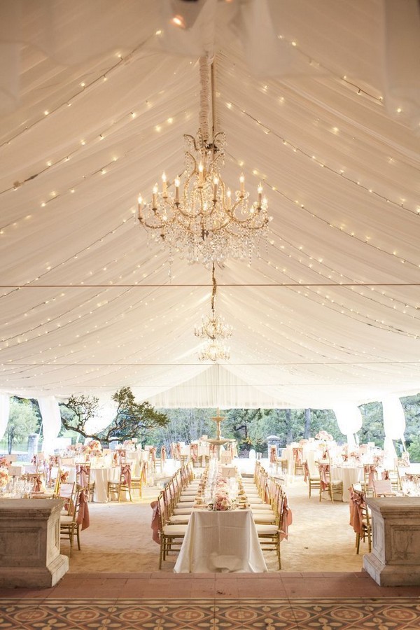 neutral wedding canopy reception ideas