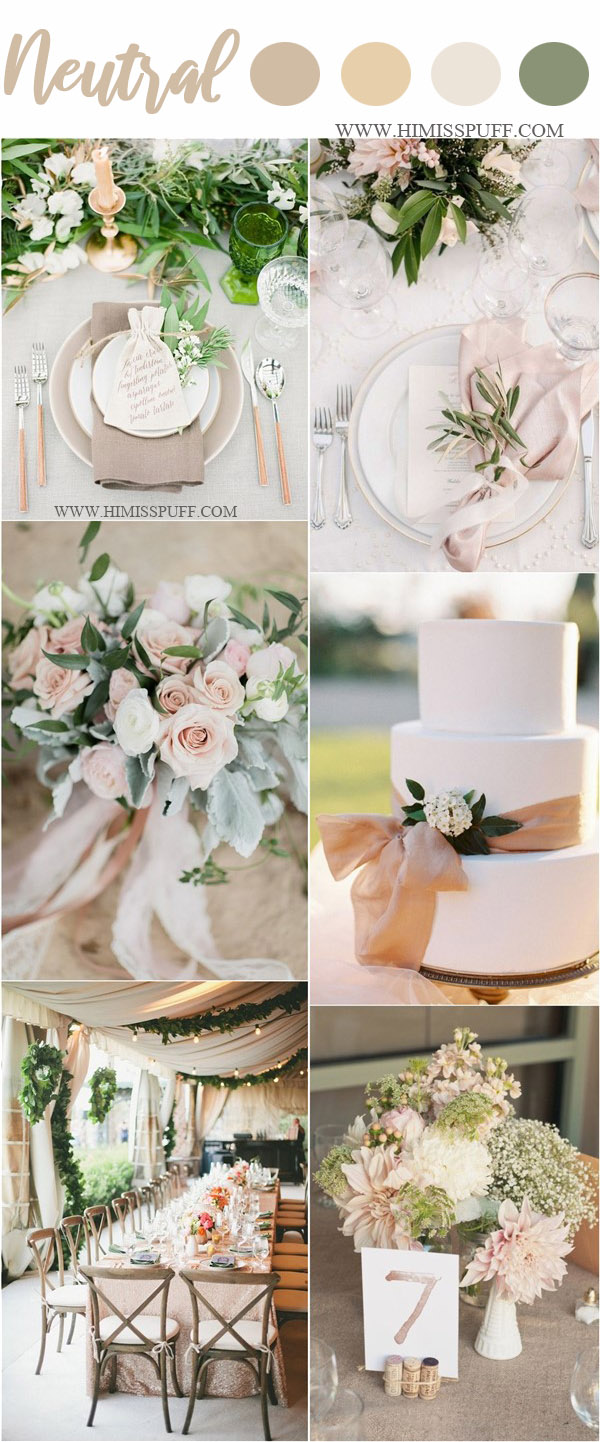 spring neutral wedding color ideas