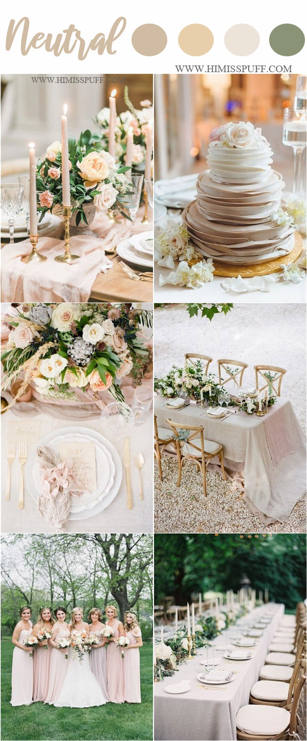 Wedding Color Trends 2022: 45 Neutral Spring Wedding Color Ideas – Hi ...