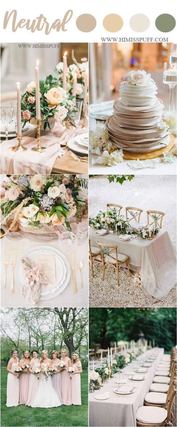 Wedding Color Trends 2021: 45 Neutral Spring Wedding Color ...