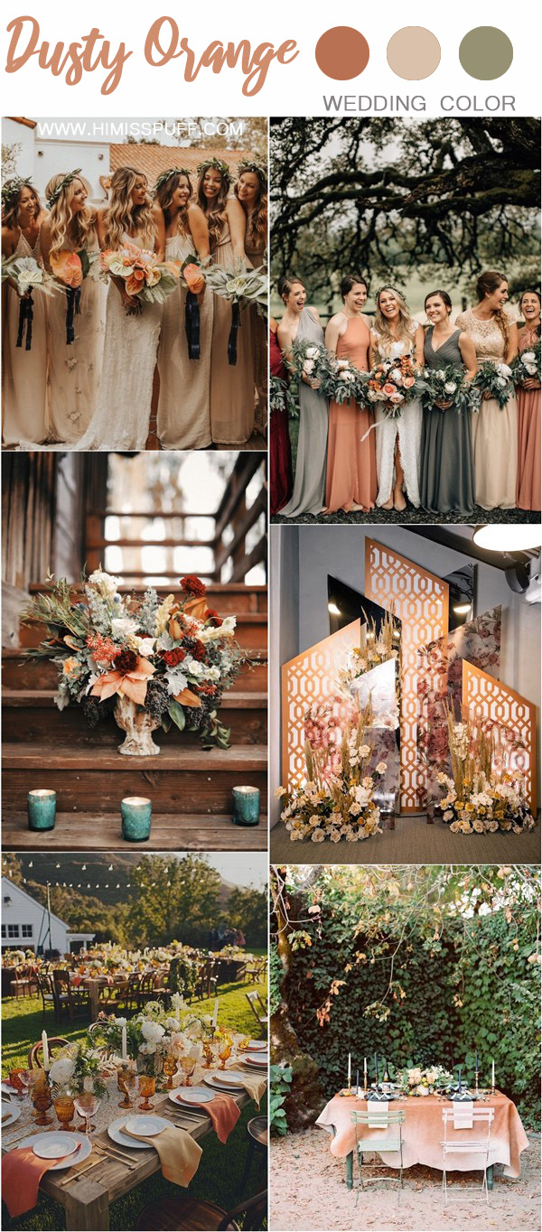 fall wedding color ideas – sunset dusty orange wedding color ideas 2019