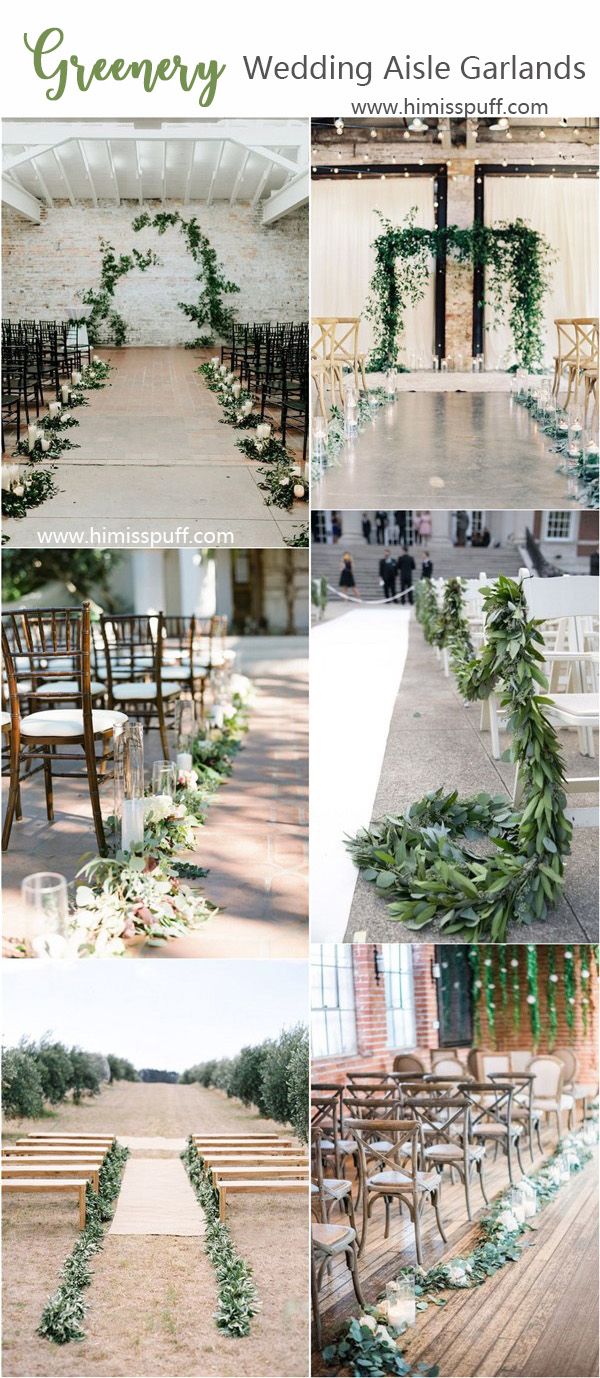 greenery wedding color ideas – greenery wedding aisles