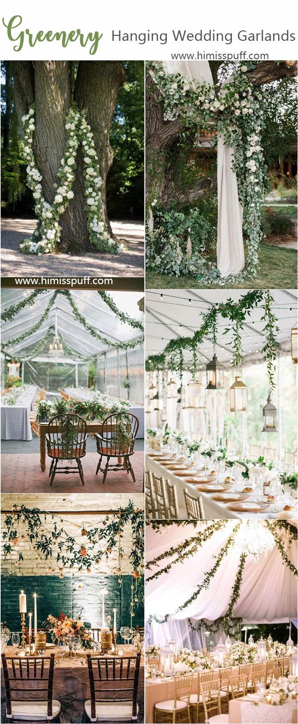 greenery wedding ideas – greenery hanging wedding garlands