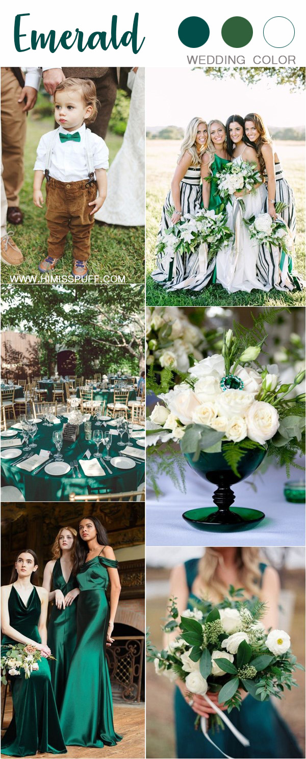 emerald green wedding colors