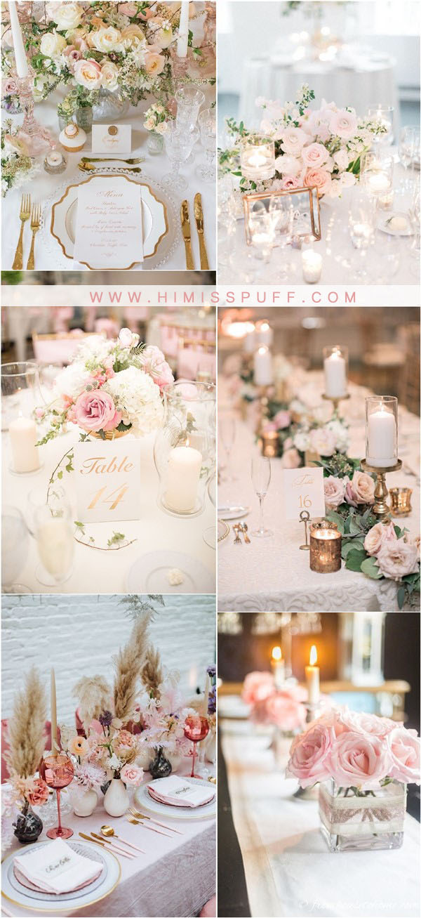 20 Blush Wedding Centerpiece We Love – Page 2 of 2 – Hi Miss Puff