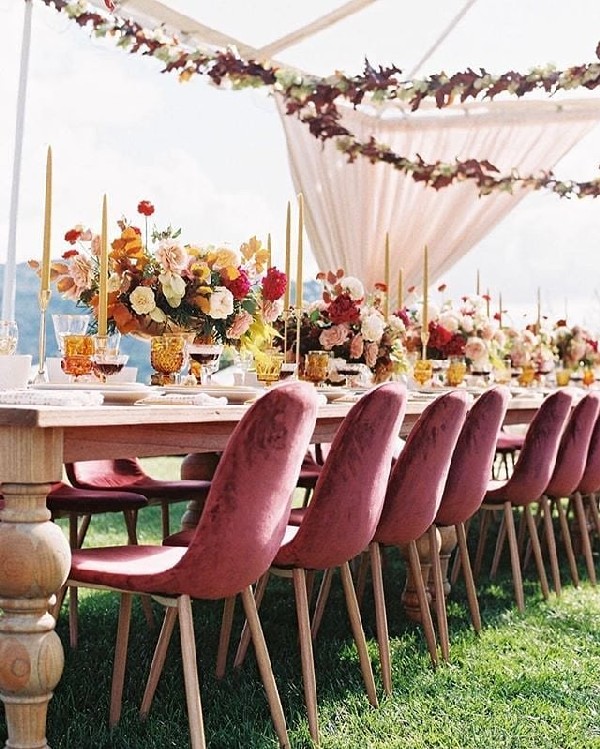 cinnamon rose velvet wedding chair